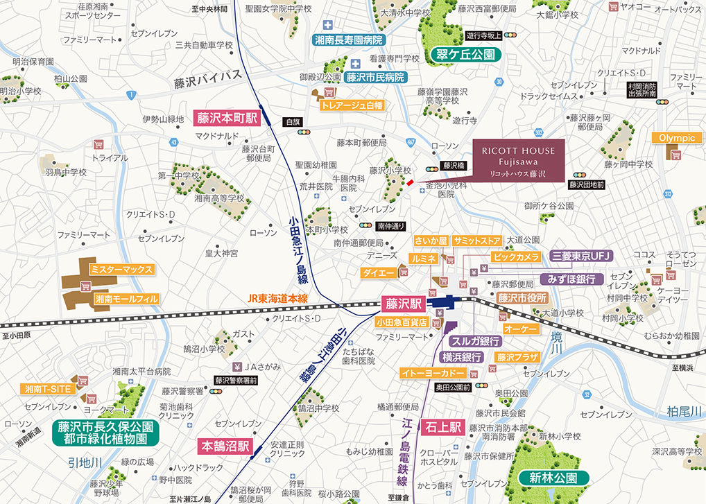 現地案内図 ｜ リコットハウス藤沢